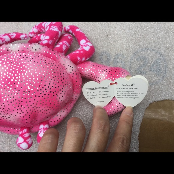 Ty Beanie Baby Sunburst the Crab with Tag - Picture 4 of 5